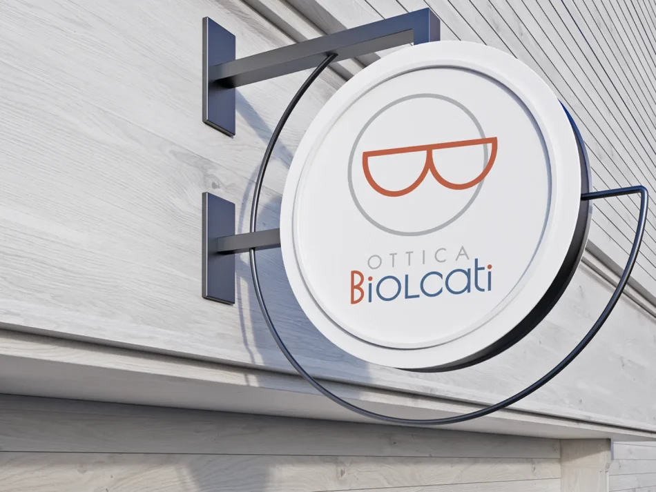 grafica insegna esterna negozio di ottica