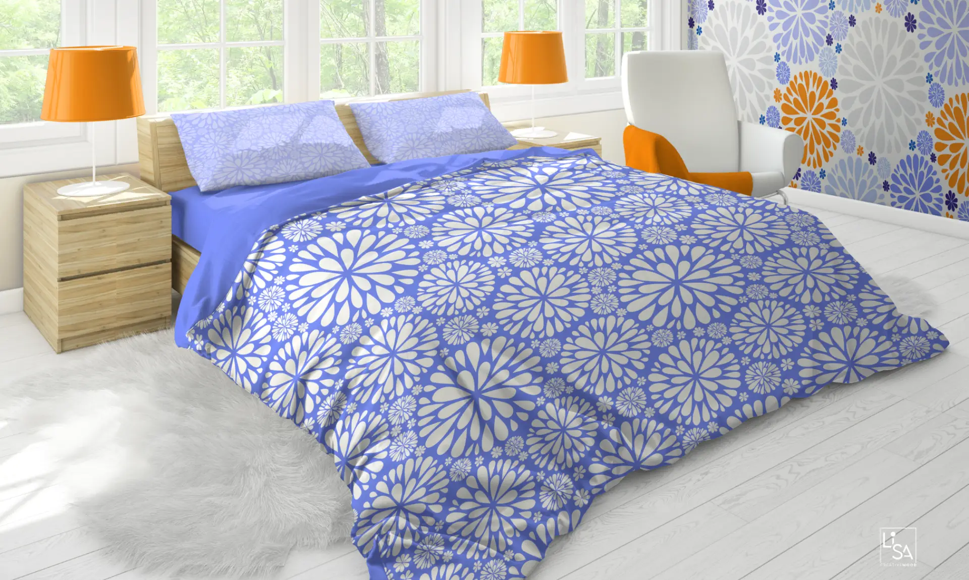 mockup pattern vettoriali a tema floreale per tessuti e carte da parati