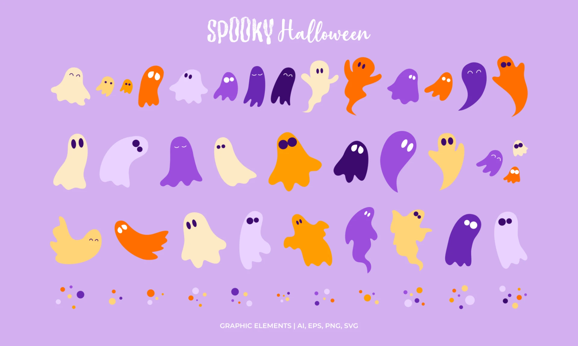 elementi grafica vettoriale a tema halloween