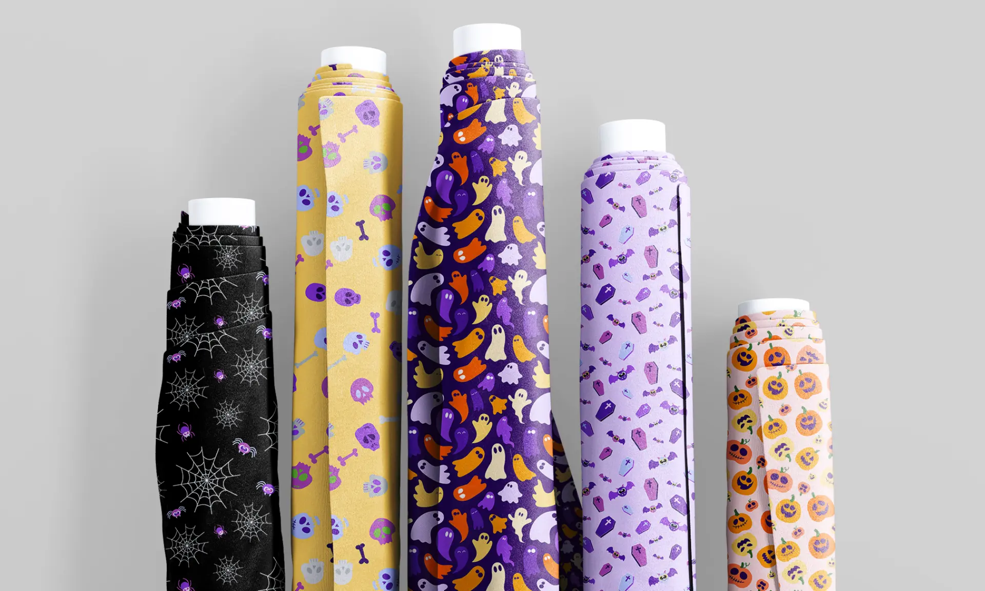 mockup pattern vettoriali a tema halloween per tessuti