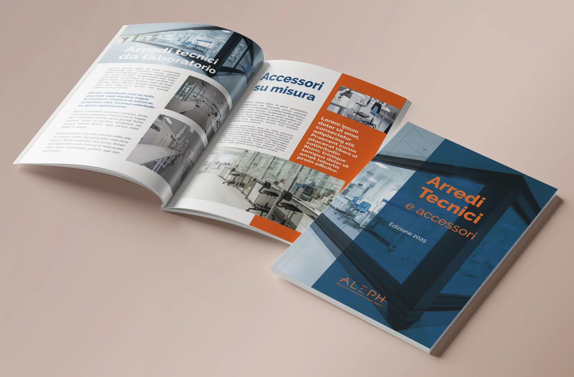 esempio di grafica per brochure aziendale con nuova visual identity