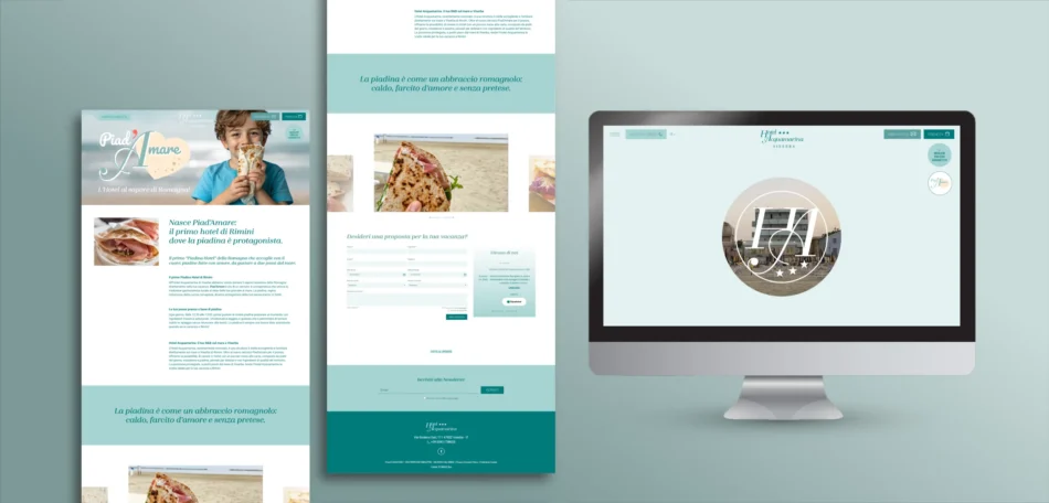 progetto di landing page dedicata al servizio piad'amare